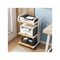 wbjlg supports d'imprimante support de chariot d'imprimante à 3 étagères avec roues support de stockage multifonctionnel organisateur de papier pour la maison et le bureau supports d'imprimante po