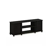 furinno brahms meuble tv avec étagères et rangement, bois, espresso, expresso/noir, 111,2 (l) x 40,6 (h) x 29,7 (p) cm