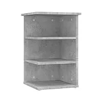 vidaxl armoire latérale meuble de rangement armoire de rangement table d'appoint salon maison intérieur gris béton 35x35x55 cm aggloméré