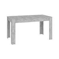 vidaxl table de salle à manger table à dîner table de repas meuble de cuisine table de cuisine maison intérieur gris béton 140x74,5x76 cm aggloméré
