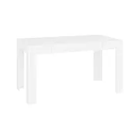 vidaxl table de salle à manger table à dîner table de repas meuble de cuisine table de cuisine maison intérieur blanc 140x74,5x76 cm aggloméré