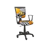 artofis chaise bureau enfant “spiddo f1” avec hauteur réglable - chaise de bureau enfant en microfibre avec mousse ergonomique - capacité de charge de 120 kg, 5 roues