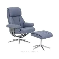 poltrone italia soft relax fauteuil inclinable pivotant à 360 degrés pouf résistant aux taches fauteuil de relaxation fauteuil tv salon bleu