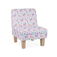 relaxdays fauteuil enfant avec motifs de lama, pour filles, petite chaise pieds en bois, hlp : 60x45x52cm, multicolore, 1 unité
