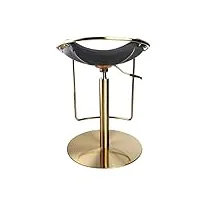 nubao chaise de levage pivotante, tabouret de dossier, chaise de cuisine, tabouret élevé, tabouret à barres simples, tabouret de bar électrique en acier inoxydable de luxe légère (color : gold)