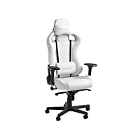 noblechairs epic chaise gaming blanc - chaise de jeu - gaming chair - chaise bureau ergonomique - chaise pivotante - fauteuil blanc - siège gamer - 120 kg de capacité de charge