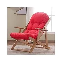 fauteuil salon pliable, chaise pliante d'intérieur rembourrée, cadre en bois, chaise d'appoint moderne, confortable, rembourrée, canapé de loisirs simple, fauteuil pour salon, bureau, cour, balcon