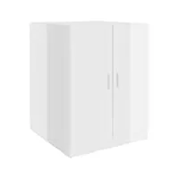 vidaxl meuble pour machine à laver armoire haute de rangement armoire à lave-linge salle de bain buanderie intérieur blanc brillant 71x71,5x91,5 cm