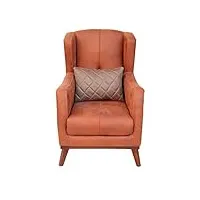 mace - fauteuil confortable et moderne à oreilles en bois de hêtre, fauteuil relaxant, fauteuil tv en velours, fauteuil rembourré avec coussin en velours doux.