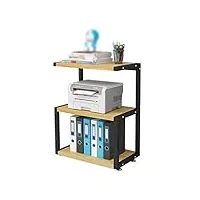 meuble imprimante support d'impression de bureau à 3 couches avec cadre de bureau d'imprimante fixe en métal utilisé dans le salon de salon de salon fax machine scanner étagère caisson bureau
