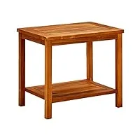 vidaxl bois d'acacia solide table basse table d'appoint table de canapé bout de canapé meuble de salle de séjour salon intérieur 50x35x45 cm