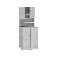 vidaxl meuble pour machine à laver armoire haute de rangement armoire à lave-linge présentoir buanderie salle de bain intérieur gris béton