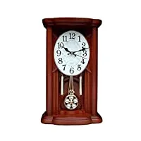 phsh horloge de cheminée, horloges de cheminée vintage, horloge de cheminée en bois ancien, pendules de cheminée avec carillon westminster à ples pour salon bureau maison