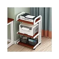meuble imprimante bureau d'imprimante mobile, cadre en métal, utilisé pour le salon de salon de salon de salon de salon de salon de salon de salon caisson bureau (color : brown)