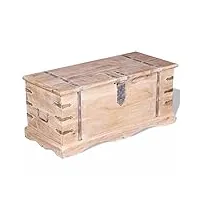 ksodgun bois d'acacia solide coffre boîte de rangement coffre de rangement table de chevet armoire verrouillable intérieur maison