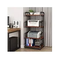 meuble imprimante support de balayeuse de télécopieur mobile, étagère de cadre en métal pour salon de salon de salon caisson bureau (color : brown)