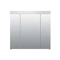 trendteam smart living devon armoire de salle de bain avec miroir blanc brillant 80 x 75 x 16 cm