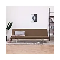 keyur canapé-lit, canapé convertible canapé pliant chaise longue sofa canapé-lit marron polyester
