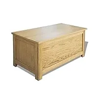 chêne, placage de mdf, contreplaqué matériau : chêne coffre de rangement 90 x 45 x 45 cm bois de chêne massifmeubles armoires meubles de rangement coffres de rangement