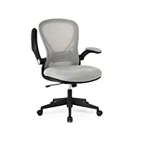 intimate wm heart chaise ergonomique chaise en maille avec accoudoirs réglables et soutien lombaire fauteuil haute avec dossier hauteur siege bureau gris