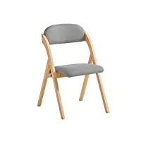 sobuy chaise pliante en bois avec assise et dossier rembourrés confortable, fauteuil chaise pour cuisine, bureau, salle à manger, etc. 47 x 57 x 79 cm, fst92-n