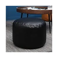 pouf pouf repose-pieds, pouf de couleur unie chaise de sol repose-pieds confortable pouf pour salon chambre chambre d'enfants-noir 45x45x28cm (18x18x11inch)