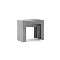 skraut home | table console extensible | console meuble | 220 | pour 10 personnes | table à manger | style moderne | ciment