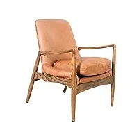 fauteuil club vintage ardattin marron clair/miel