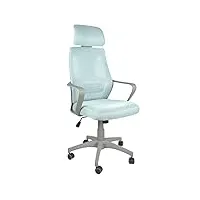 kayelles fauteuil de bureau ergonomique inclinable hauteur réglable fama+ (gris bleu)