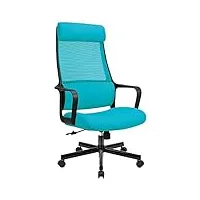 melokea chaise de bureau, fauteuil de bureau ergonomique, chaise pivotante avec support lombaire et appui-tête réglable, chaise de direction réglable en hauteur, chaise de bleu