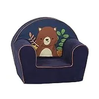 knorrtoys.com fauteuil pour enfant « happy bear », mousse, bleu foncé
