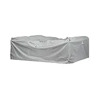 housse de protection pour ensemble canapé de jardin rectangulaire / carré | 275 x 215 x 80 cm | polyester tissé oxford 600d, couleur : gris