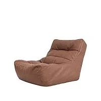 icon pouf chaise longue lorenzo en similicuir, pouf fauteuil, pouf poire salon, pouf geant xxl pour adultes