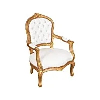 biscottini fauteuil style baroque 73x50x51 cm | particulaire fauteuil louis xvi | chaise baroque en bois massif
