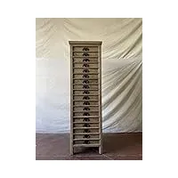 armoire à documents style ancien avec 18 tiroirs 45 x 150 cm