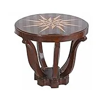 palazzo cat029 art deco table basse en bois avec incrustations style ancien