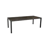 proloisirs table de jardin rectangulaire stoneo plateau kedra® alu/kedra - graphite/abyssal 220 cm