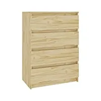 vidaxl bois de pin massif armoire d'appoint commode armoire de rangement meuble de rangement chambre à coucher intérieur 60x36x84 cm