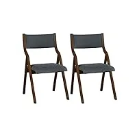 ball & cast dining chair chaises de salle à manger, gris foncé, hauteur du siège : 46 cm