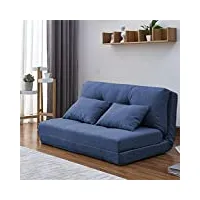 yxdfg canapé-lit canapé inclinable pliant réglage en 5 Étapes siège rembourré À dossier haut canapé au sol canapé bas matelas canapé canapé-lit,dark blue,60×73×55cm