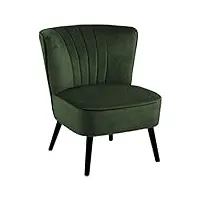 marque amazon movian - chaise longue, capitonnage en tissu, base à 4 branches en bois, 66 x 71 x 80 cm, vert sapin