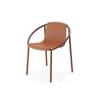 umbra ringo chaise de salle à manger moderne pour intérieur ou extérieur, sierra, métal, terre cuite, marron, taille unique