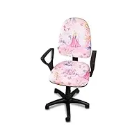 artofis chaise bureau fille avec hauteur réglable - chaise de bureau enfant en microfibre avec mousse ergonomique - capacité de charge de 120 kg, 5 roues (rose)