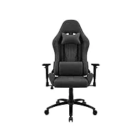 rekt ultim8-rs - chaise gaming en tissu premium - inclinable à 160 ° - accoudoirs 3d - coussin ajustable pour la nuque - coussin lombaire - chaise de bureau supporte 150 kg (noir)