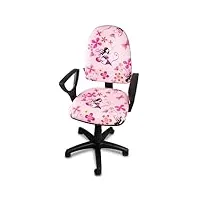 artofis chaise bureau fille avec hauteur réglable - chaise de bureau enfant en microfibre avec mousse ergonomique - capacité de charge de 120 kg, 5 roues (rose)