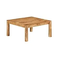 vidaxl bois d'acacia massif table basse table d'appoint table de canapé bout de canapé meuble de salle de séjour salon intérieur 80x80x40 cm