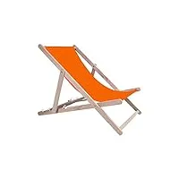 holtaz transat pliable bois hêtre à monter soi-même lit de plage pliant chaise chilienne pour jardin balcon piscine camping bars plage - peut supporter jusqu'à 130 kg réglable 4 positions