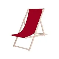 springos chaise longue pliante en bois chaise longue pour jardin et petit balcon système de sécurité 3 positions pliable chaise longue en bois avec tissu textile
