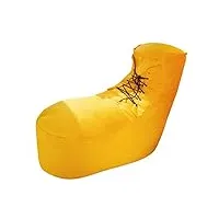 bbfql pouf de canapé paresseux petit canapé de chambre joli siège de balcon petit siège de loisirs pouf géant (color : yellow, s : 44 * 84 * 73cm)