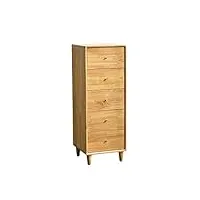 dhf coffre à tiroirs en bois massif de rangement étroit cabinet de rangement étroit armoire de rangement (color : wood color)